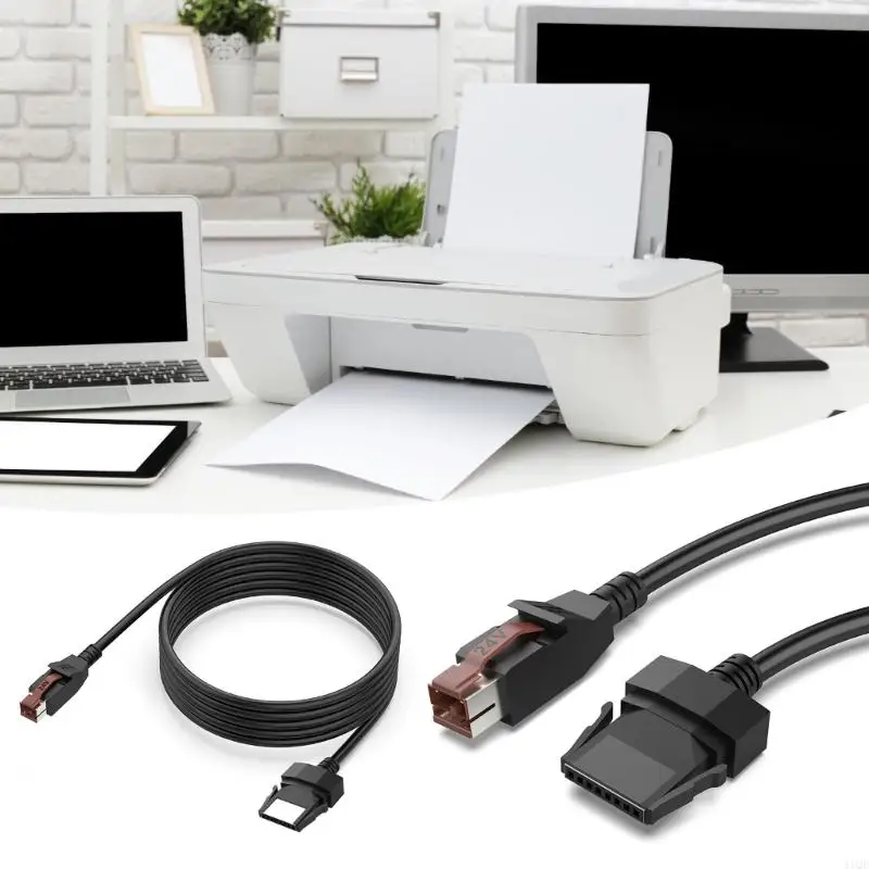 2025 BARCODE BARCODE LINE GRINS LINE 24V POWER SUPPLY POS Terminal Connection Line for Printer Scanning Guns Accessories