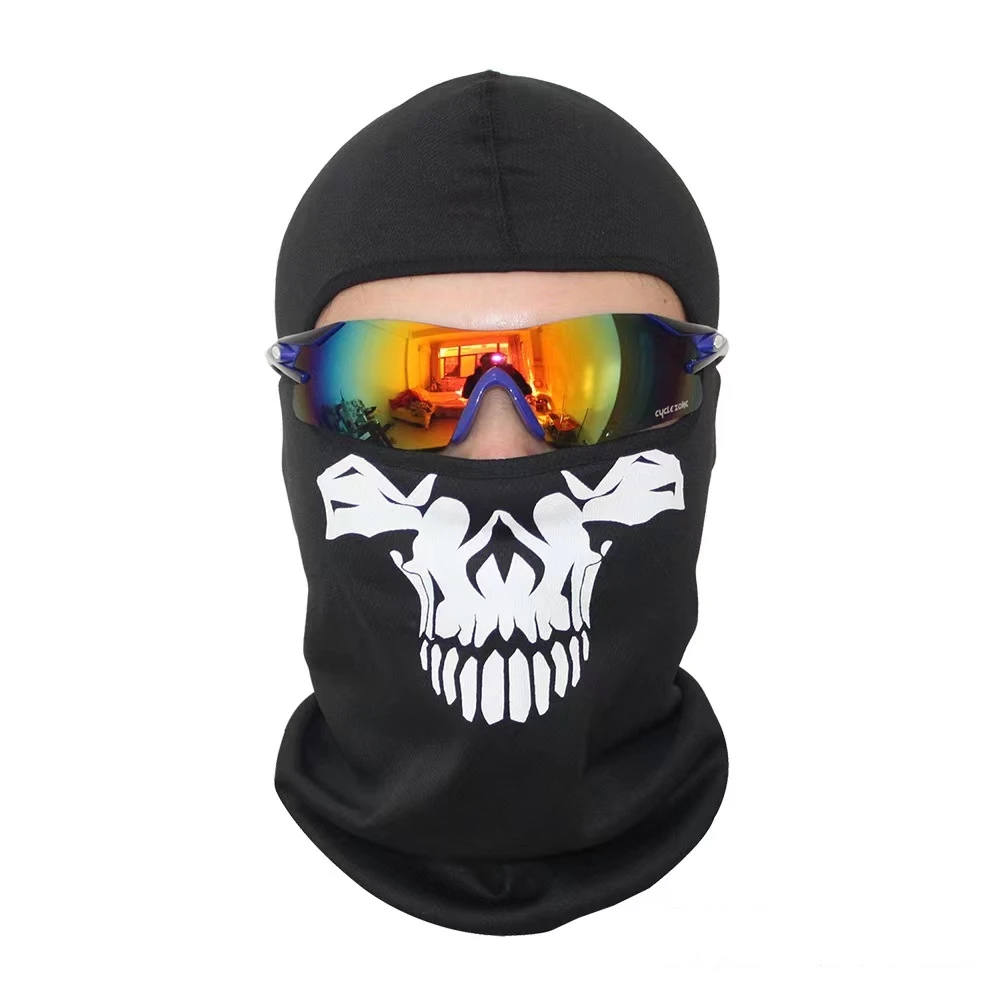 AliExpress NONE Bicycle Balaclava Full Face Mask Skull Print Motorcycle Full Face Mask Windproof Skiing Head Neck Warmer Bicycle Helmet Liner