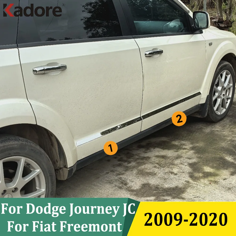 

For Dodge Journey Jcuv & For Fiat Freemont 2009-2020 ABS Chrome Side Door Body Molding Line Cover Trim Exterior Car Accessories