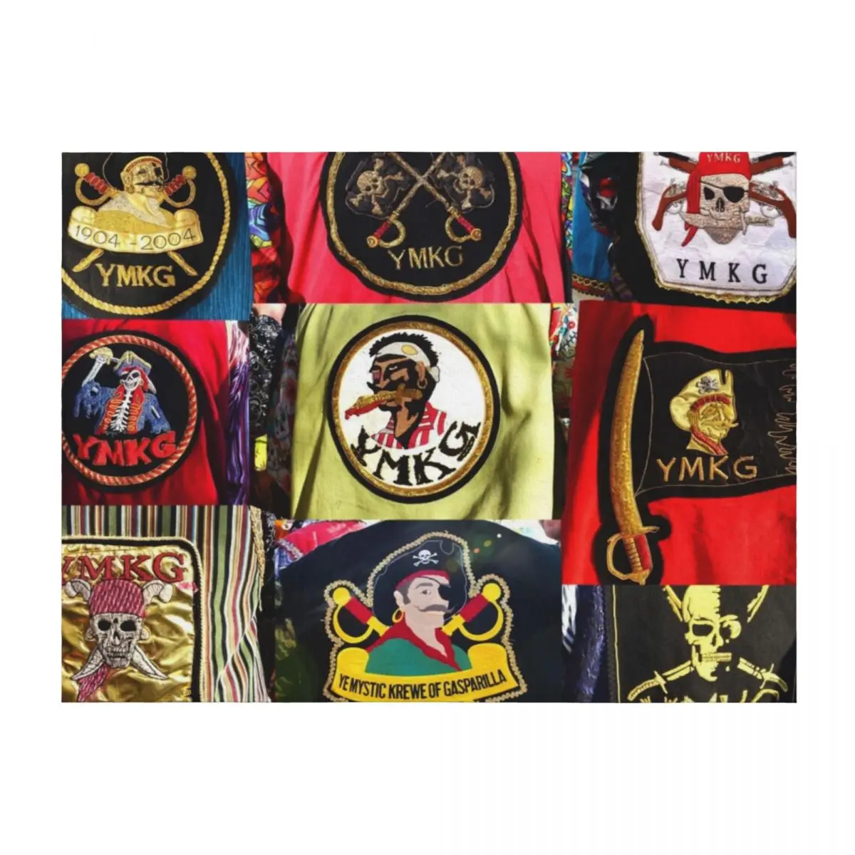 

Gasparilla pirate patches Throw Blanket Thins Beautifuls christmas gifts Plaid on the sofa Blankets