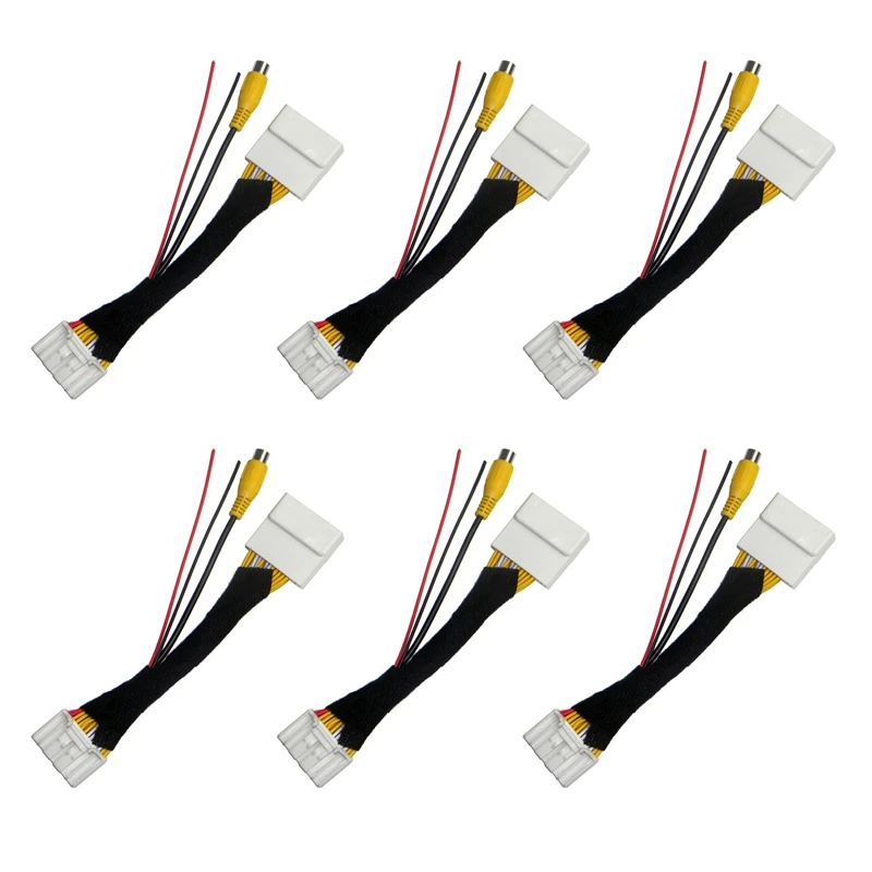 

6X 28 Pin Car RCA Video Reverse Camera Convert Cable Adapter For Mazda 2 3 6 CX-5 Demio Axela Roadster MX-5 Miata