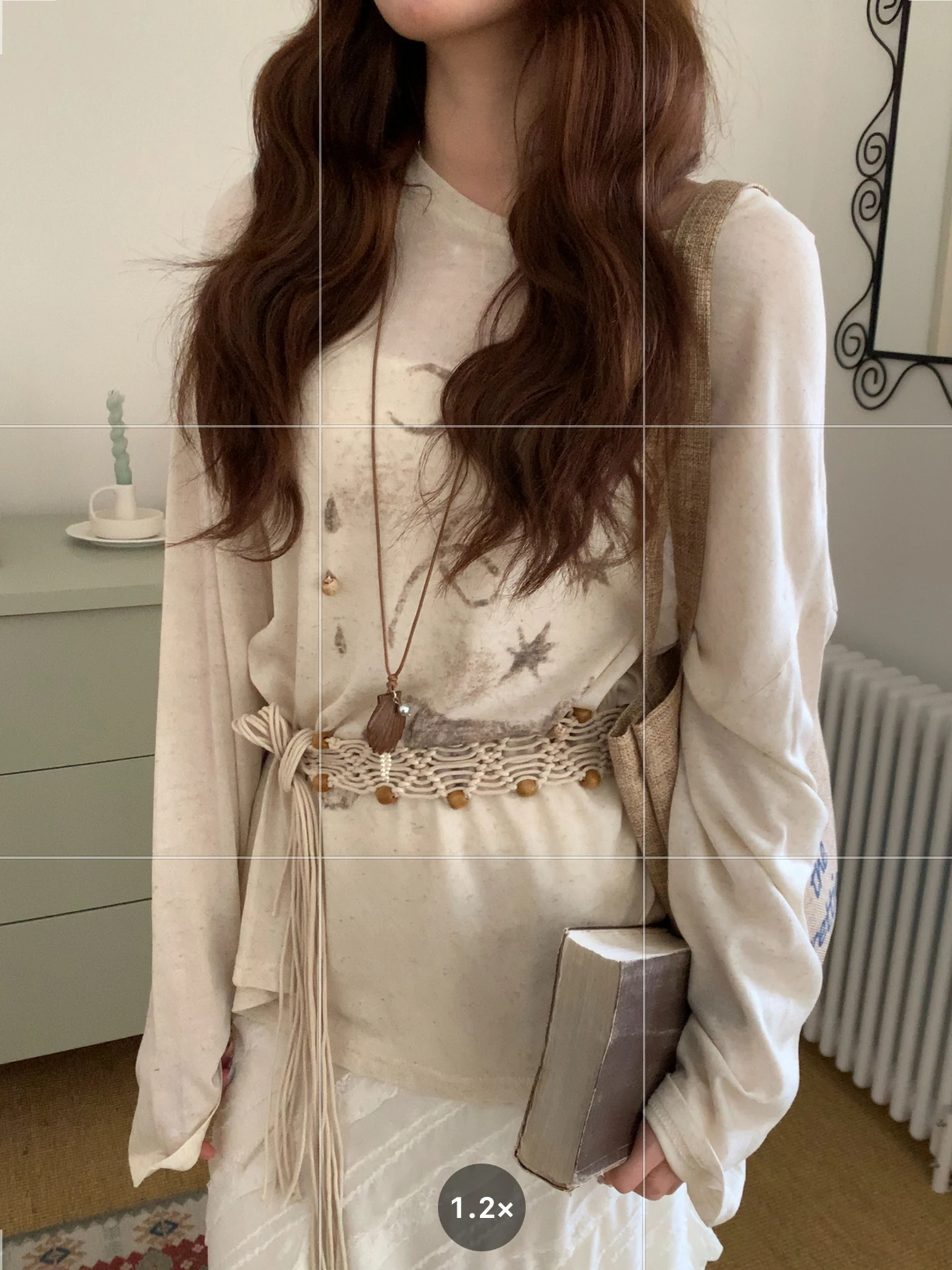 

Even-wen Korean Sle Long Sve Beach Sun Protection irt Vintage Nomadic Wind Blouse Casual Lace Top for Young Women