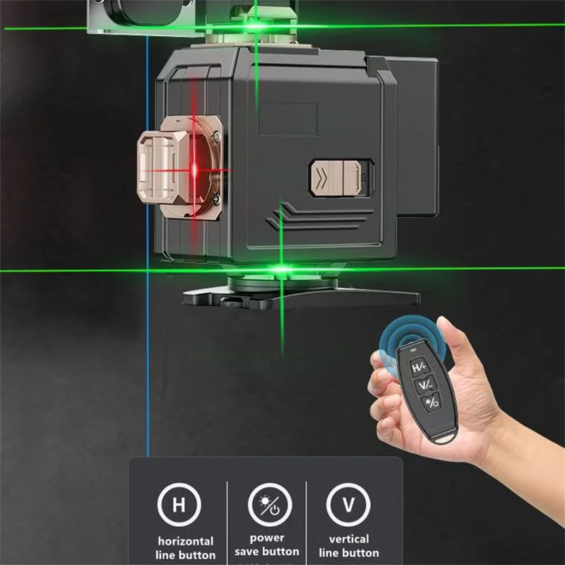 4D 16 Lines Laser Level Purple Green Blue Red 360 Self-Leveling Horizontal Vertical Super Powerful Four Colors Beam Laser Level