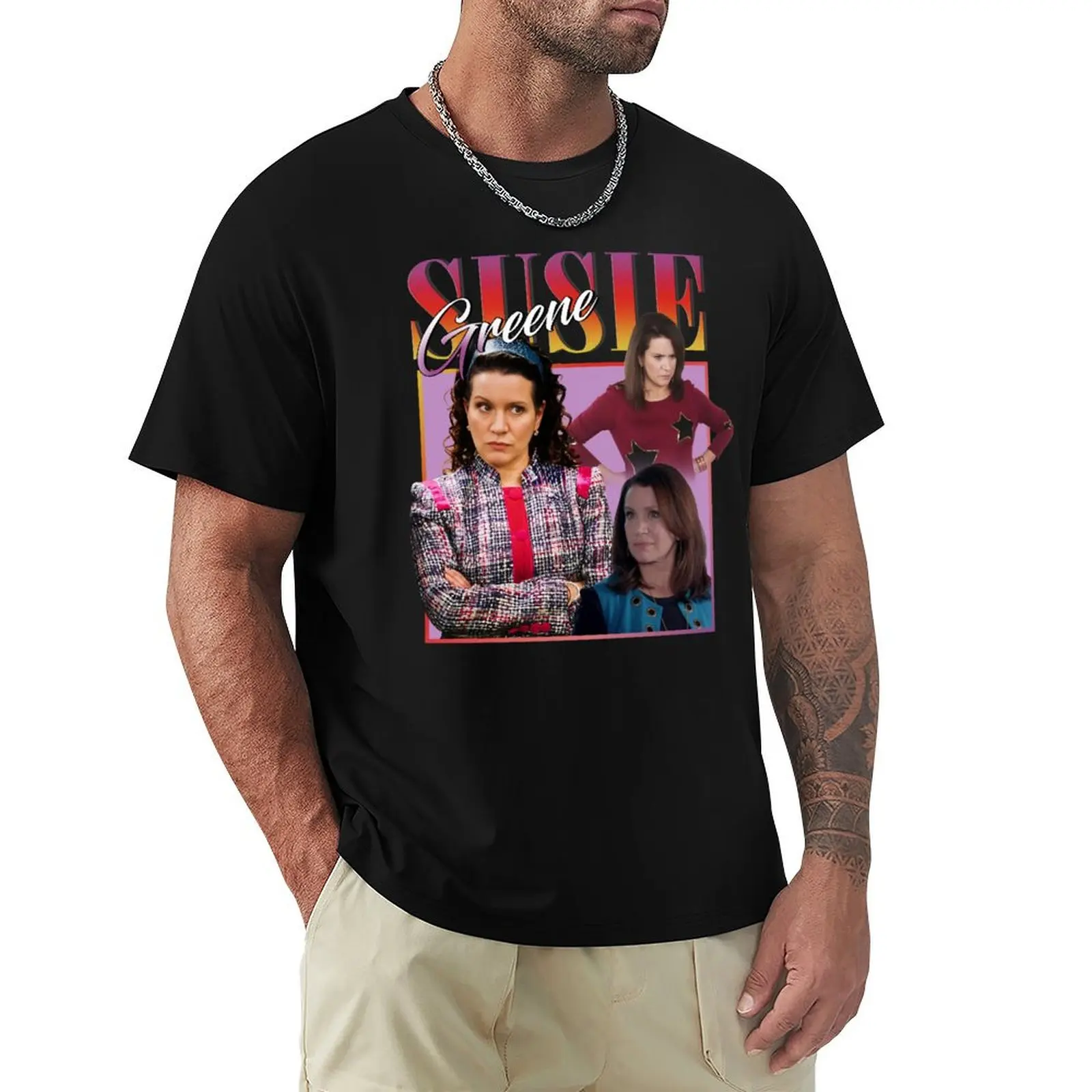 SUSIE GREENE Sweatshirt For Curb Your Enthusiasm Fans T-Shirt Big Size Short Sleeve Tee for Men