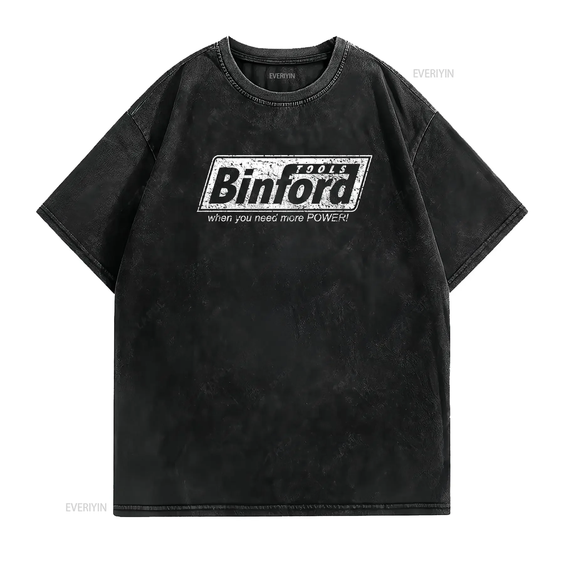 Binford Tools TV Show Funny Toolman Father's Day Men's T shirt vintage Washed fashion graphic homme streetwear Breathable