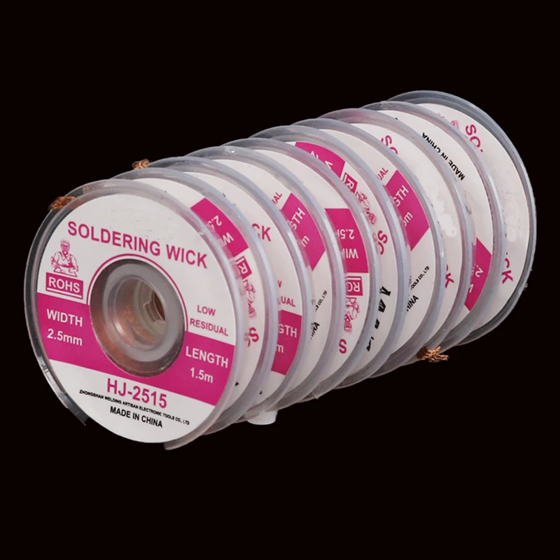 1/5 Chiếc 1.5M Chiều Dài Hút Thiếc Loại Áo Ngực Hàn Hàn 1Mm 1.5Mm 2Mm 2.5Mm 3mm 3.5Mm Tẩy Bấc Dây Dẫn Dây Từ Thông Dụng Cụ Sửa Chữa