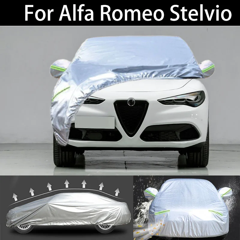 For Alfa Romeo Stelvio Car Cover Dustproof Outdoor Indoor UV Snow Resistant Sun rain Protection  waterproof hail cover for car