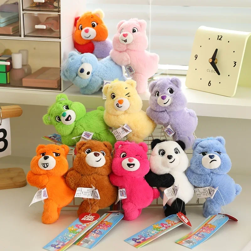 Care Bear 3DRefrigerator Magnet Bear Plush Toys Rainbow Bear Chain Bag Coin Purse Staffed Doll Kawaii Room Decor Birthday Gift