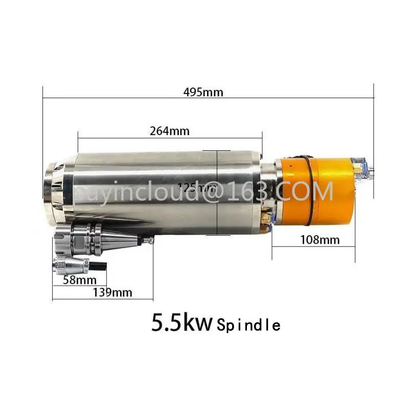 

3KW automatic tool change spindle, engraving machine, BT30 metal engraving and milling, high speed, pneumatic water cooling