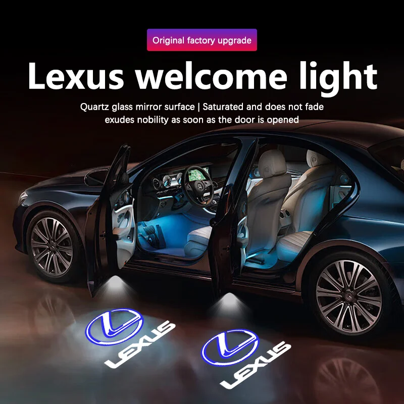 Для Lexus ES250 ES300 350 RX300 LX450 LX470 LX570 RCF RC350 ES RX GX LS LX Светодиодный дверной светильник с логотипом, проектор, лазерные лампы