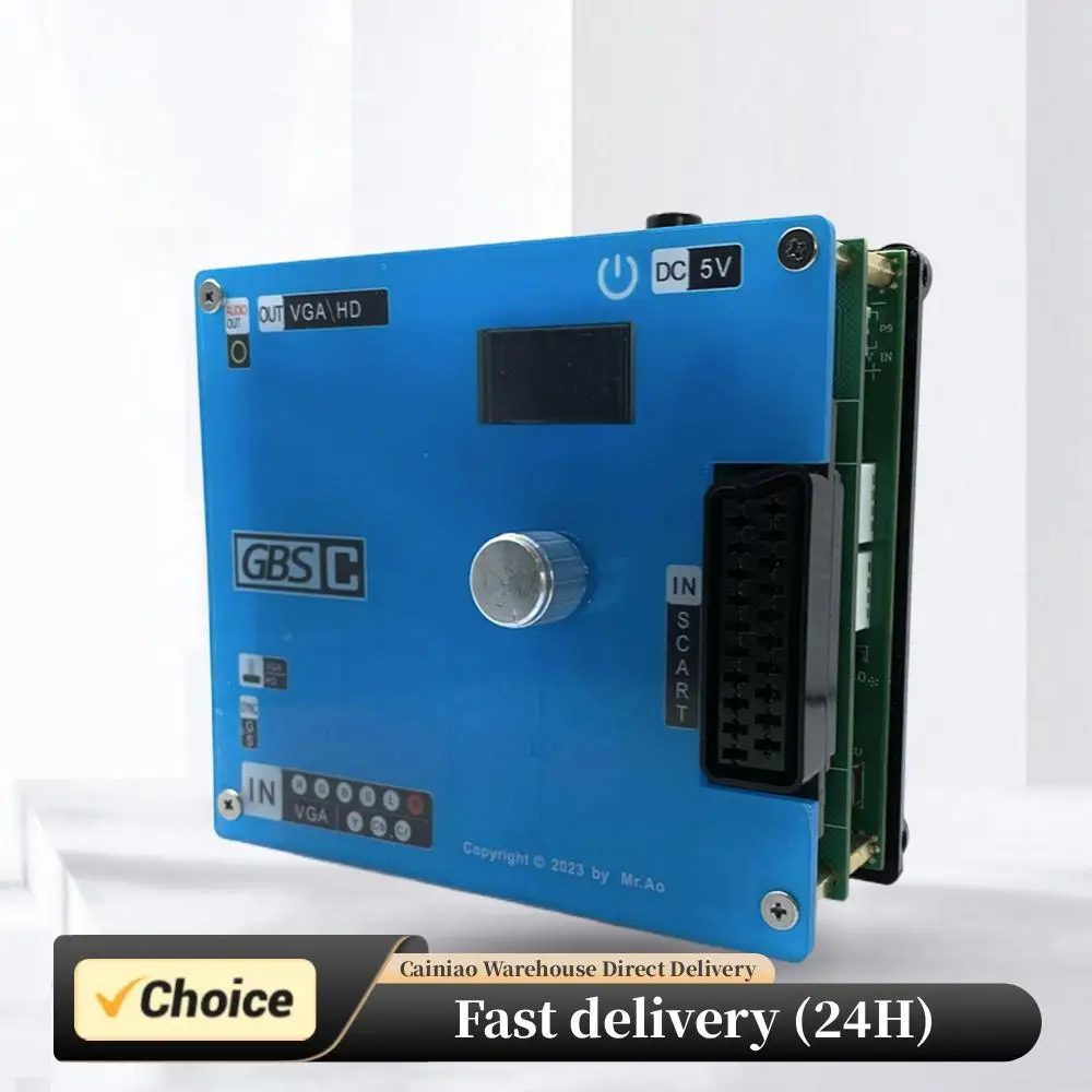 

Конвертер сигнала в стиле ретро для видеоигр, ЖК-экран, HD-видеоконвертер, адаптер VGA/SCART в VGA, конвертер сканирования для консоли PlayStation2