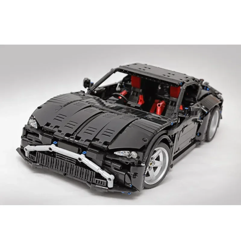 MOC-69993 Zwart Gt Supercar 1:10 Bouwsteenmodel • 3053 Onderdelen Bouwstenen Onderwijs Volwassen Kinderen Verjaardag Custom Speelgoed Cadeau