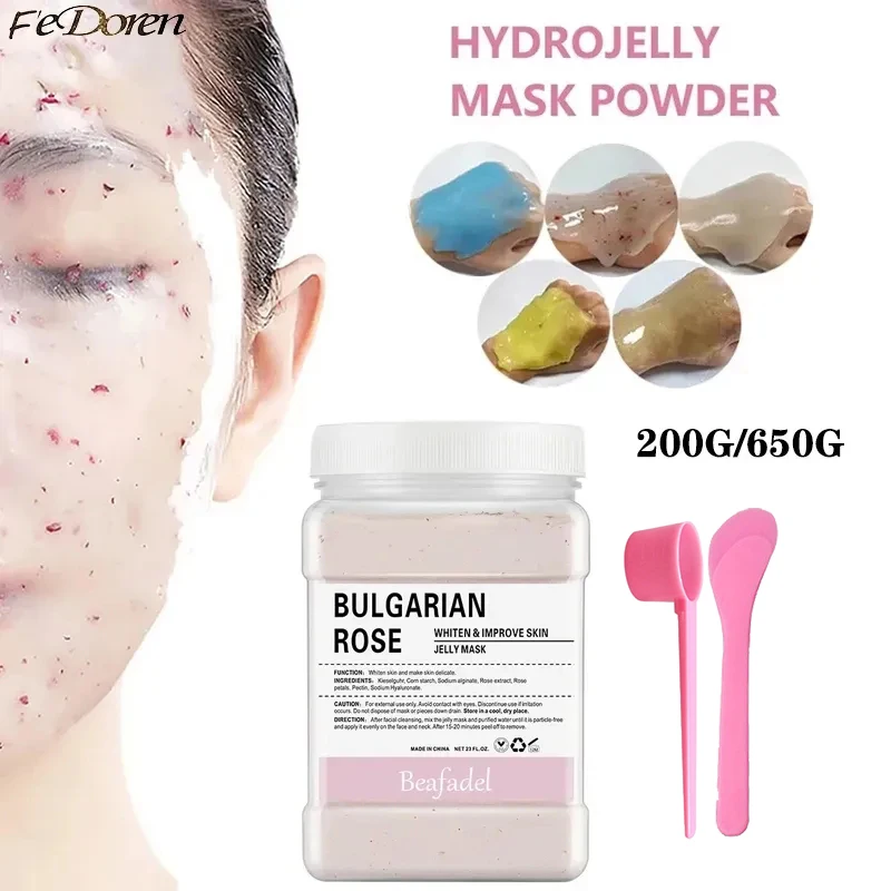 Máscara Facial Hydro Jelly para Rosto, Máscara em Pó Peel-off, Colágeno Cristal Hidroplástico, Rosa, 650g