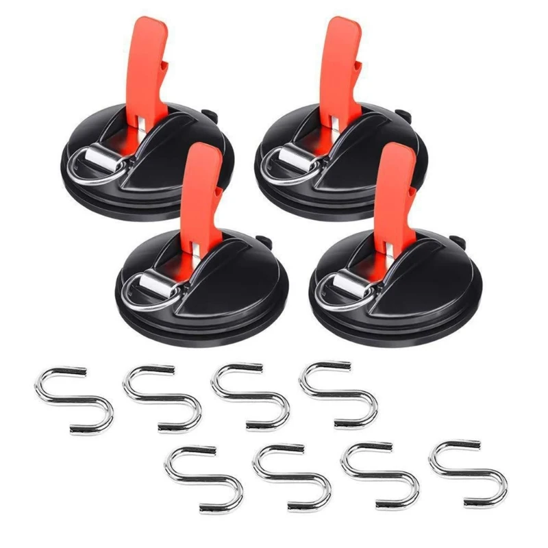 Heavy Duty Suction Cup Hooks Multifunctional Suitable for Camping Gear Fixation Caravanning High Load Caravans Equipment