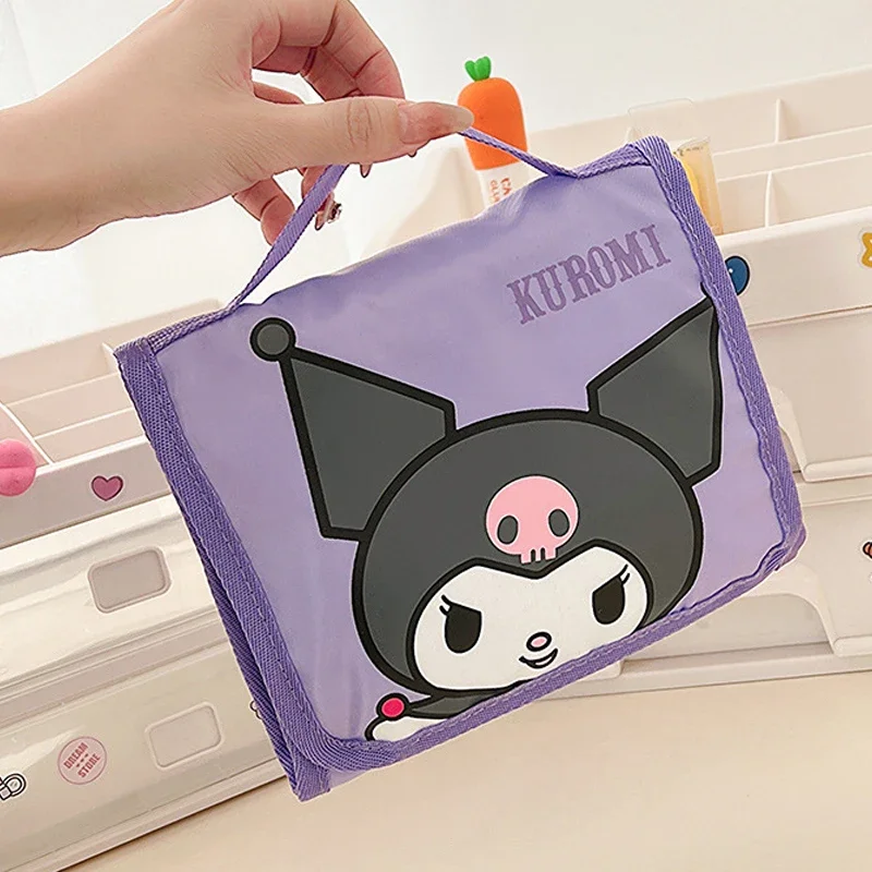

4 styles Sanrio Cinnamoroll Mymelody Kuromi Multilayers Kawaii Pencil Bag Aesthetic School Cases Stationery Holder Bag