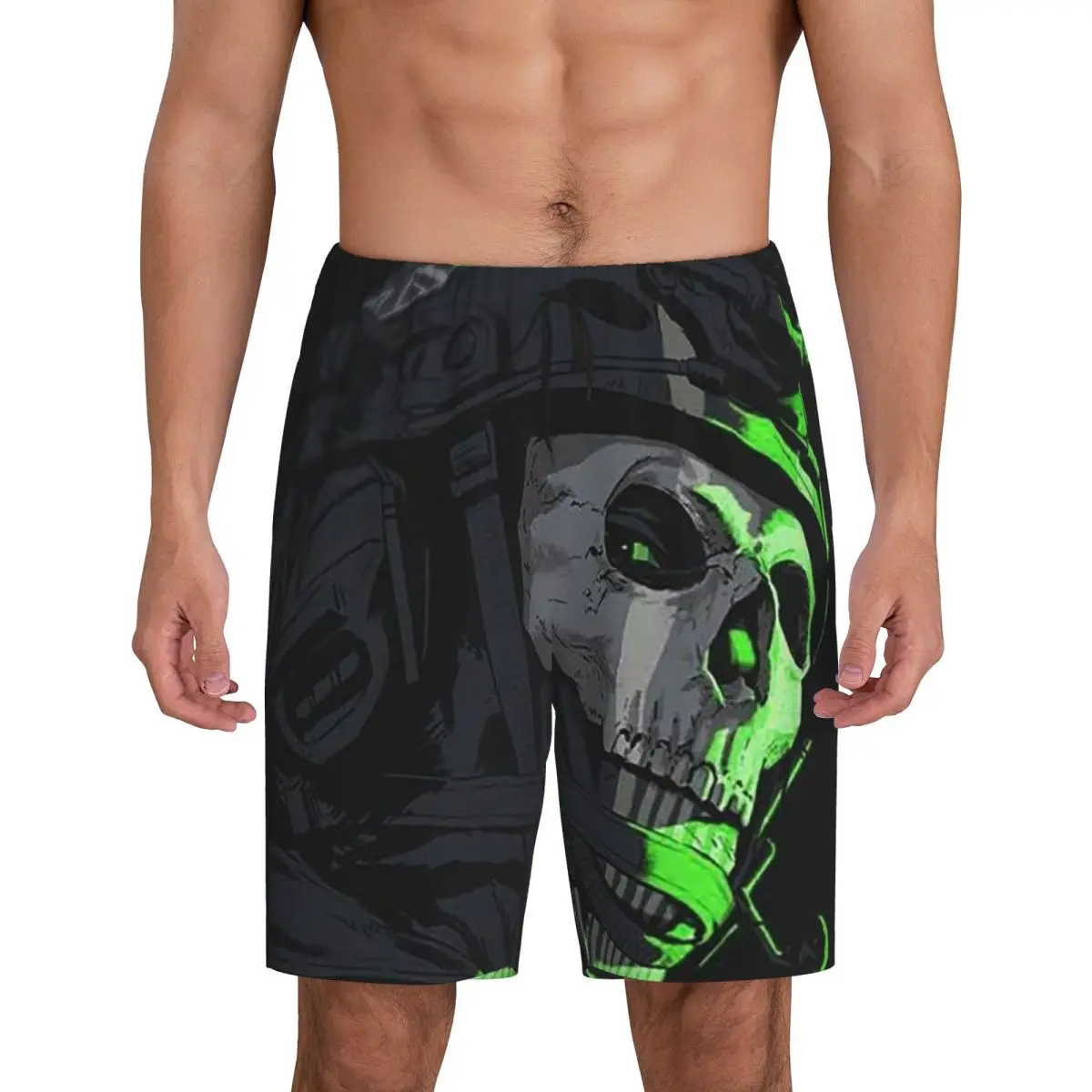 

Мужские короткие пижамные шорты Custom Simon Ghost Riley для сна и отдыха