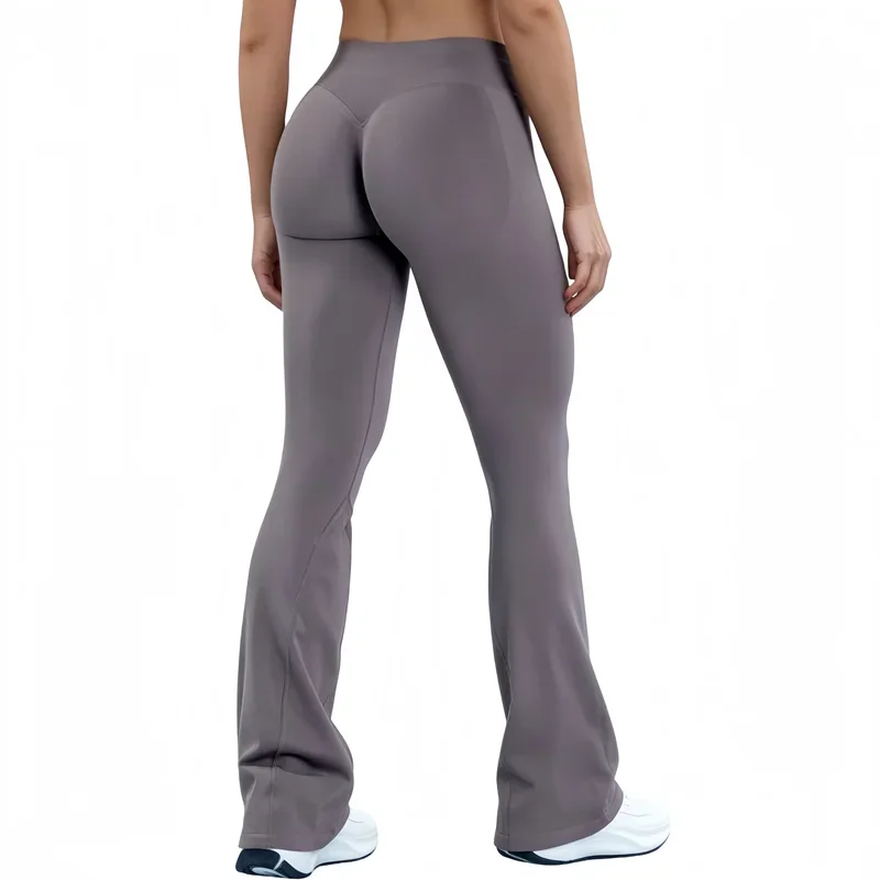 Micro Flared Leggings Women Yoga Pants Scrunch Butt Lift Tummy Control High Waist Elastic Soft Fitness Gym Workout Sports Pants image 5