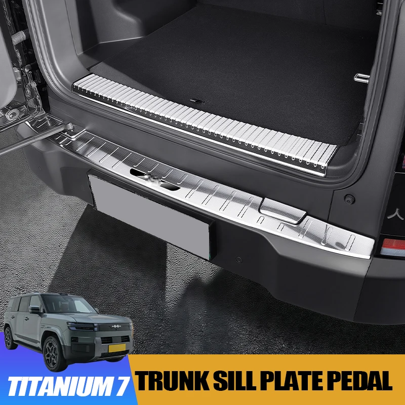 

Trunk Sill Plate Welcome Pedal for BYD Leopard 7 Titanium 7 3M Adhesive No Tools Installation Anti-Scratch Interior Accessory