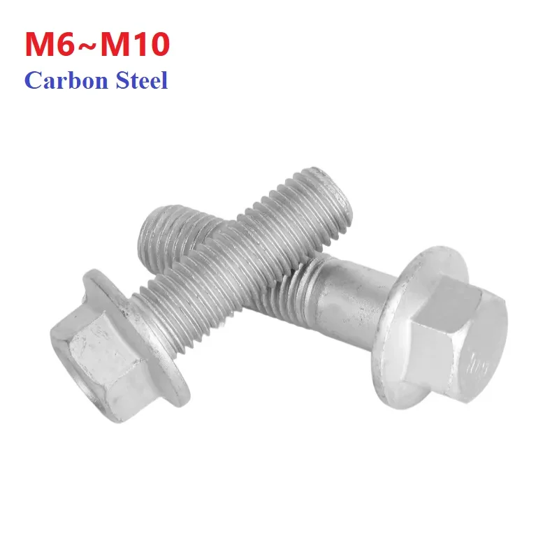 M6 M8 M10 Grade 10.9 Carbon Steel Dacromet Full/Half Teeth Hexagonal Flange Bolt Screws