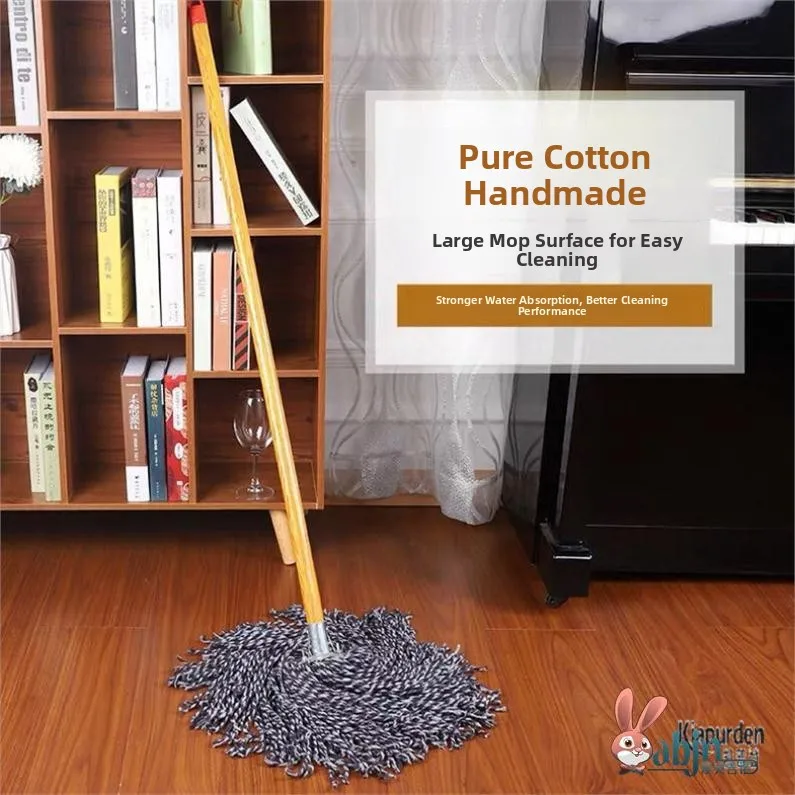 mop-per-corde-in-cotone-per-uso-domestico-manico-in-legno-acciaio-inossidabile-testa-di-ferro-polvere-piatta-puer-strumento-di-pulizia-dal-design-tradizionale