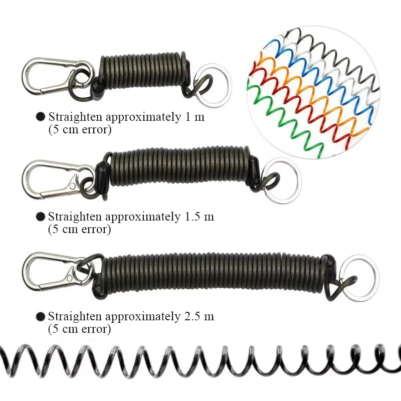 1Pc Hot Selling Retractable Safety Spring Cable Bike Lock PVC Coated Anti-theft Lanyard Spring Coil Wire Rope Disc Cable Lock