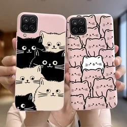 For Funda Samsung Galaxy A12 Ultra Thim Sofu-Touch Matte Liquid Silicone Soft Bumper cover on samsung a12 a125f a 12 galaxy case