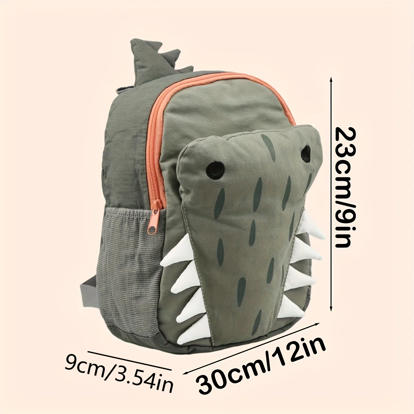 Custom Name-Embroidered Cute Green Crocodile Kids' Backpack | Preschool & Personalized Gift