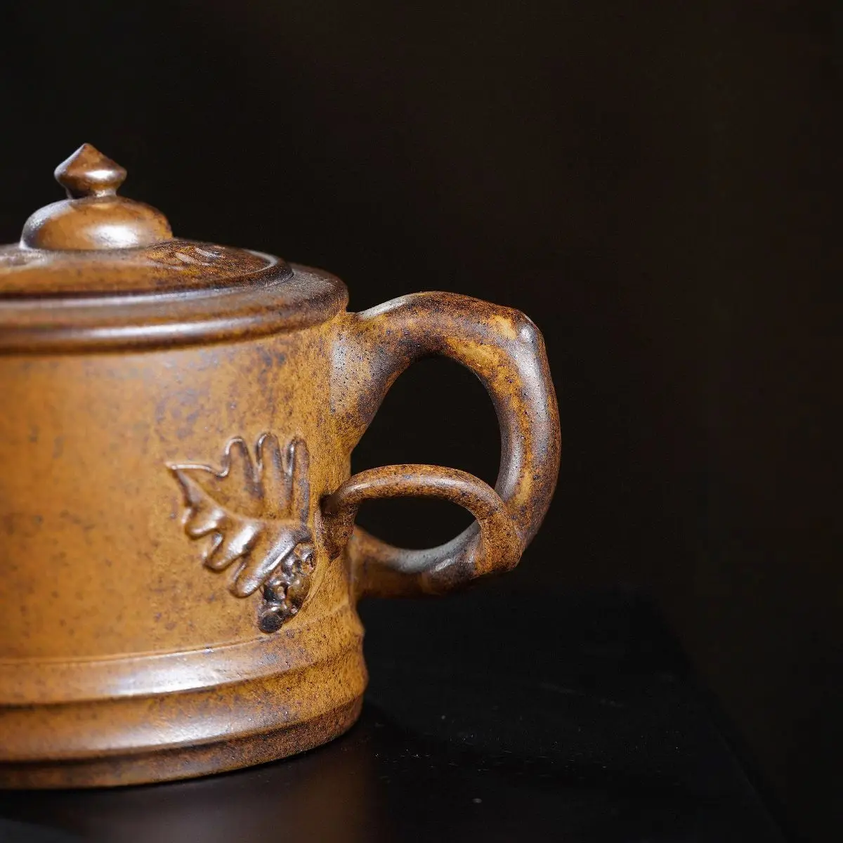 Yixing Zisha Teapot Dragon Kiln Firewood Fired Squirrel Grape 410Ml Large Capacity Handmade Kung Fu Brewing Pot High-End Tea Set