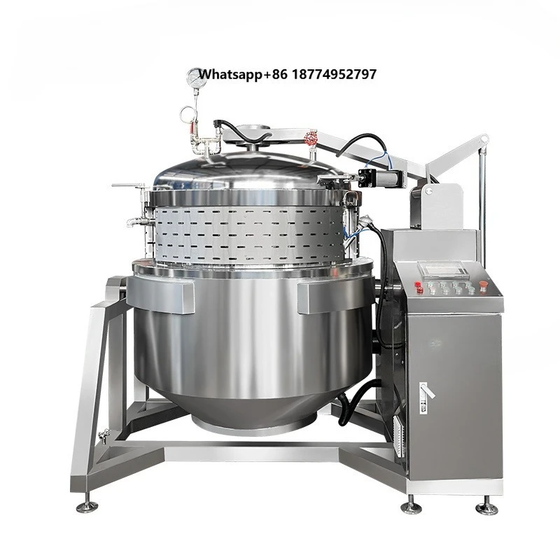 Industrial Gas/Steam/Electric/Thermal Oil Heating Commercial Food Processing High Pressure Cooker Cooking Machine