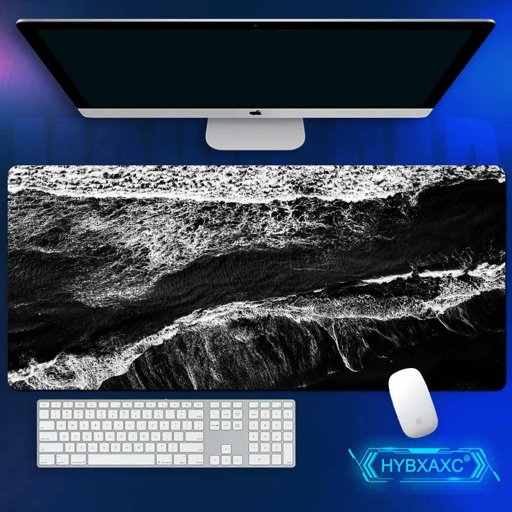

High Quality Black And White Creative Mouse Pad Unique Style Cool Lock Edge Anti-Slip Rubber Pad Computer Special Table Mats