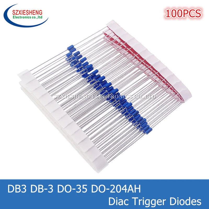 100PCS DB3 DB-3 DO-35 DO-204AH триггер Diac