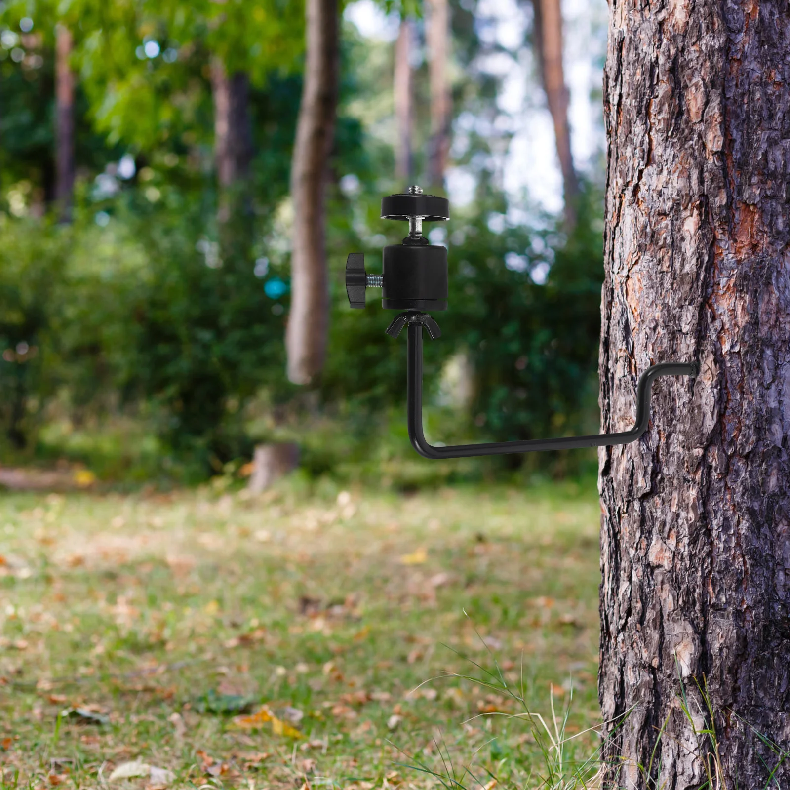 حامل كاميرا خارجي، حامل شجرة قابل للدوران 360 درجة للصيد ومراقبة الحياة البرية، تصميم محمول خفيف الوزن باللون الأسود #2