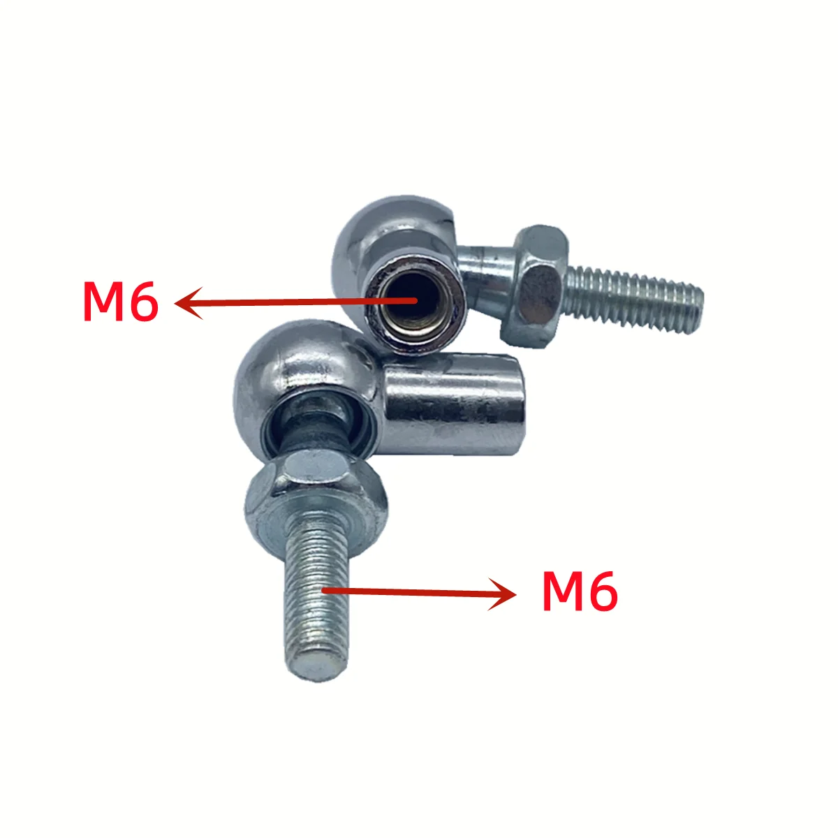 Universal M6/M8 Gas Strut Connectors Rod End Fitting Ball Joint Valve Thread Head for Car Front Bonnet Rear Boot Furniture