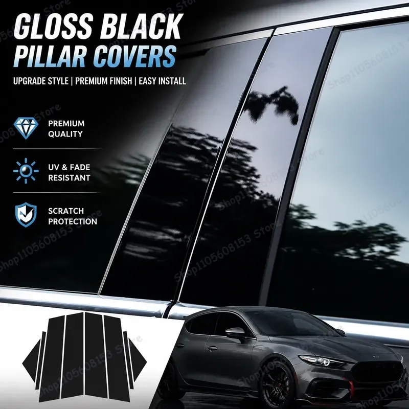 

For Mazda 3 Axela BP GS GT 2020 2021 2022 2023 Window Pillar Trim Cover B C Post Film Sticker Interior Car Accessory Decor