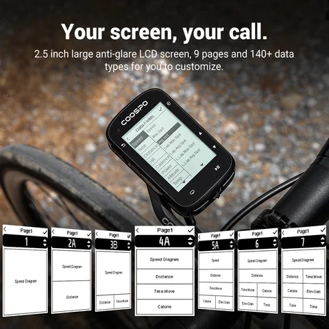 COOSPO 자전거 컴퓨터 CS500 GPS 경로 탐색 사이클링 주행 거리계 무선 자전거 속도계 사이클 스톱워치 ANT + Bluetooth5.0