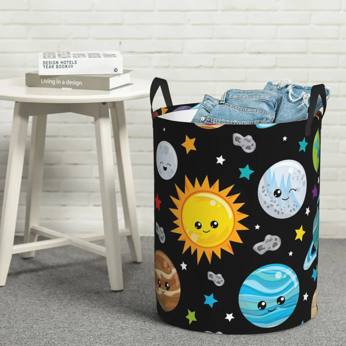

Корзина для белья Kawaii Planets: Симпатичная складная корзина для белья в виде Солнечной системы, органайзер для дома, детская корзина для стирки