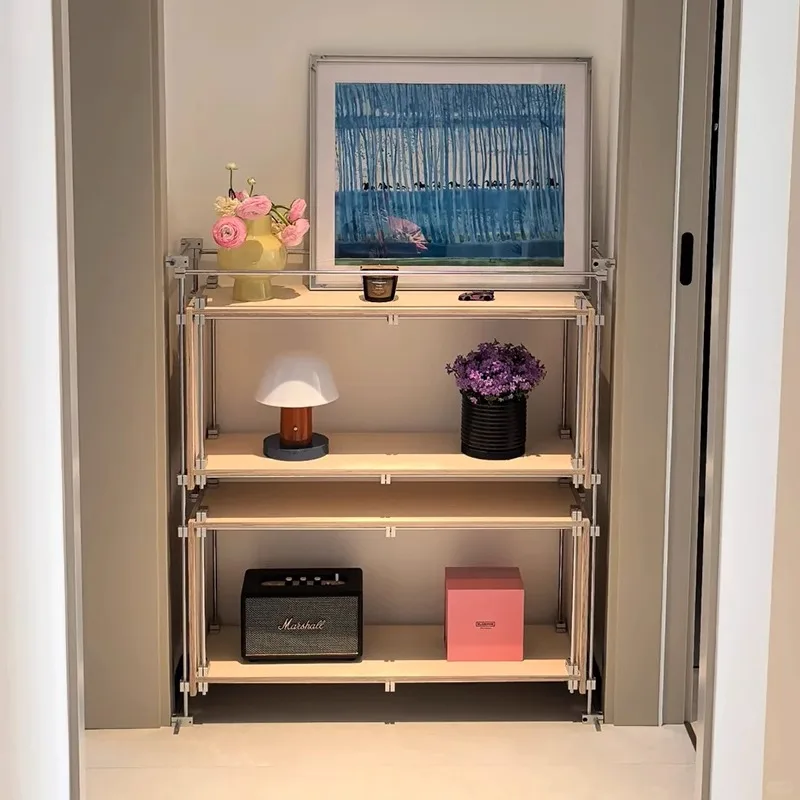 

Aluminum profile rack Floor-to-ceiling multi-layer storage display stand Aluminum alloy household