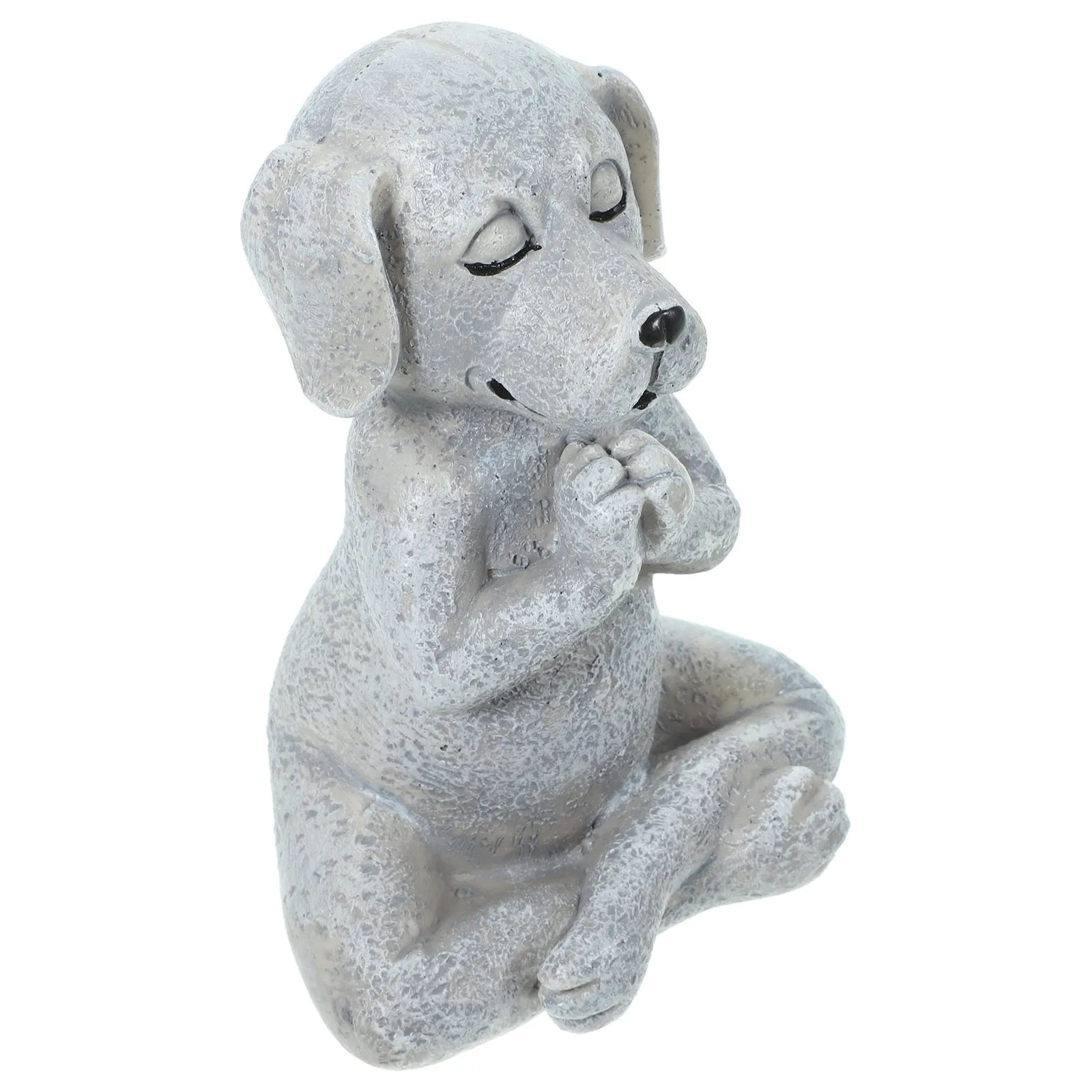 الراتنج التأمل تمثال كلب سنة مستديرة داخلي ديكور خارجي صغير رائع مظهر هووسورمينغ هدية التأمل تمثال