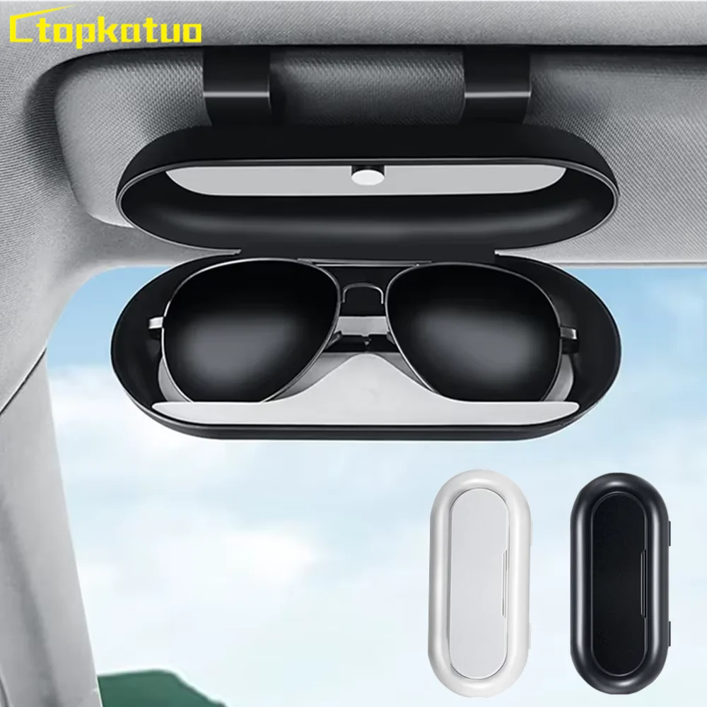 

Car Sunglasses Holder Storage Case for Sun Visor Glasses Card Case Scratch-Free Eyeglasses Organizer Box Accessorie