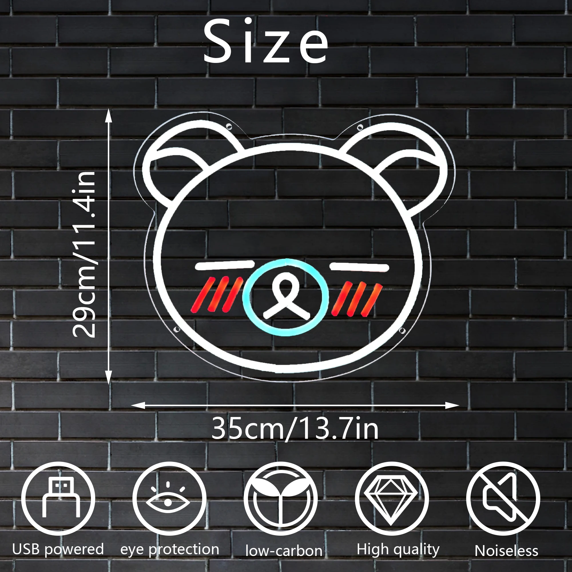 Cute Bear Neon Sign Custom Business Toy Store Signage Led Sign For Bedroom Home Room Party Decor Neon Wall Art Decoration