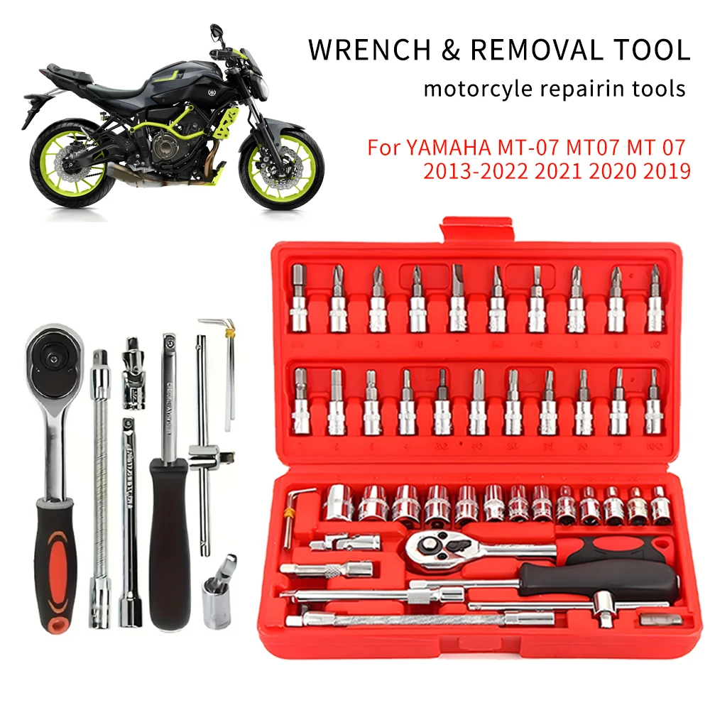 For YAMAHA MT-07 MT07 MT 07 2013-2022 2019 Wrench And Removal Tool Ratchet Wrench Key For motorcycle Repairing Tools