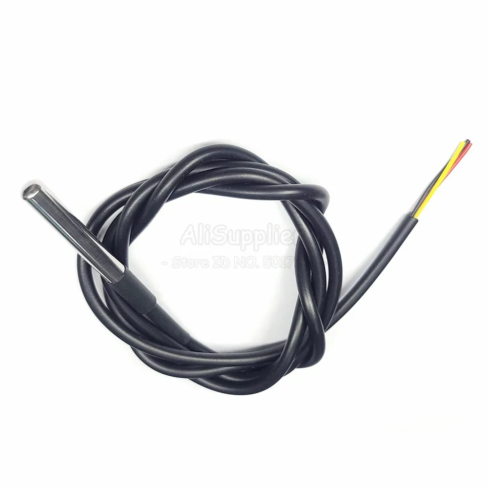 DS18B20 Temperature Sensor Probe Stainless Steel Waterproof 18B20 1M 2M 3M 5M -55 to +125