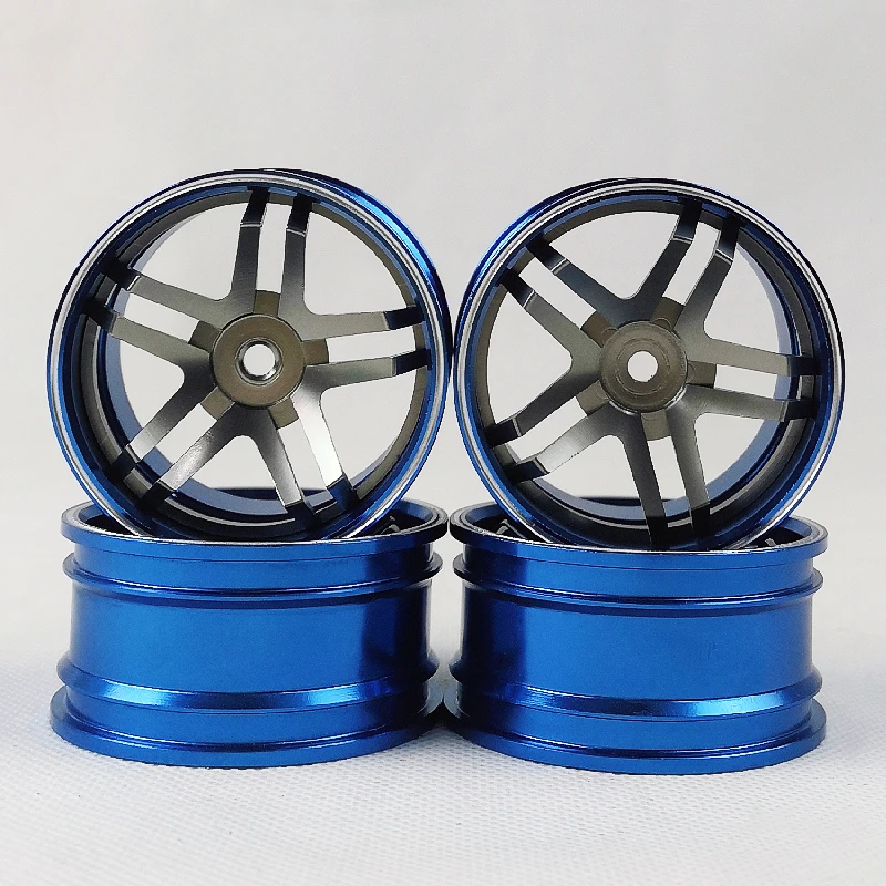 3/6/9/12mm Offset 4pcs CNC Machined Aluminum Wheels Rims 1/10 Scale RC Car On-road Drift Touring Model Hobby