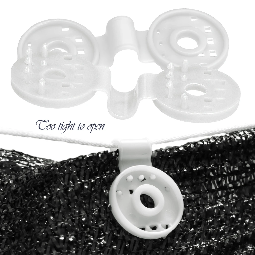 2-100PCS Garden Hook Accessories Shade Cloth Sunshade Net Plastic Round Clips Fixing Clip Fixed Clamp Grommet Anti Bird Netting