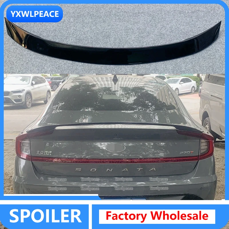 

For Hyundai NEW Sonata DN8 ABS Material Primer color 2019 2020 2021 Rear Trunk Lip Spoiler Sonata 10 Car Styling