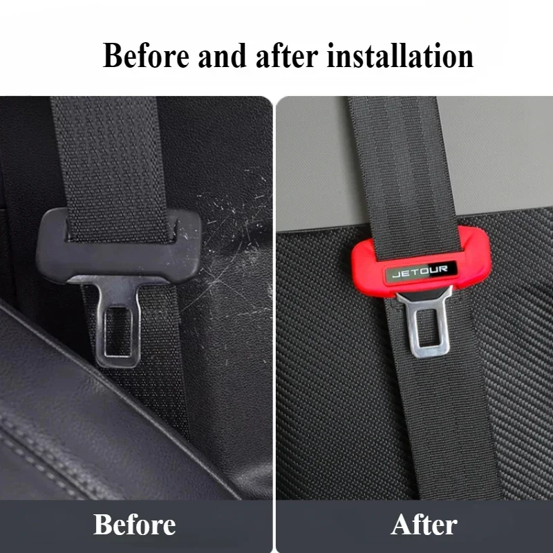 For Jetour Traveler Shanhai T2 Seat Belt Buckle Cover Protective Cover Silicone Plug Anti-collision Cover and Wear-resistant