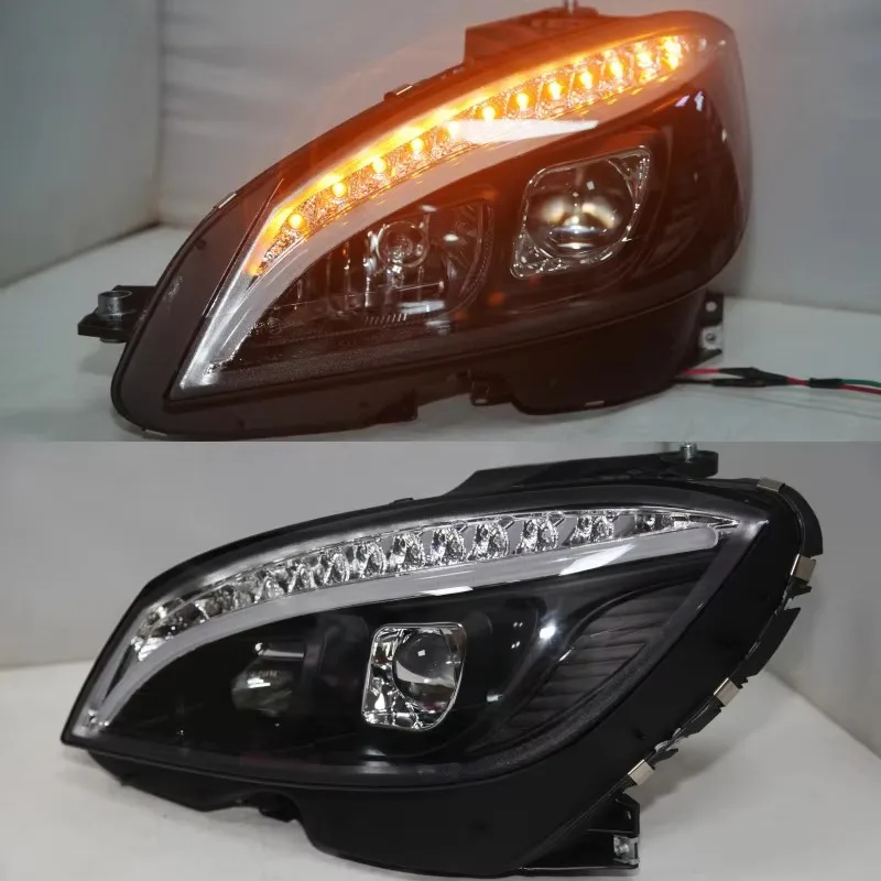 

Светодиодные фары для Mercedes-Benz W204 2007-2011 годов выпуска, передние фары с дневными ходовыми огнями