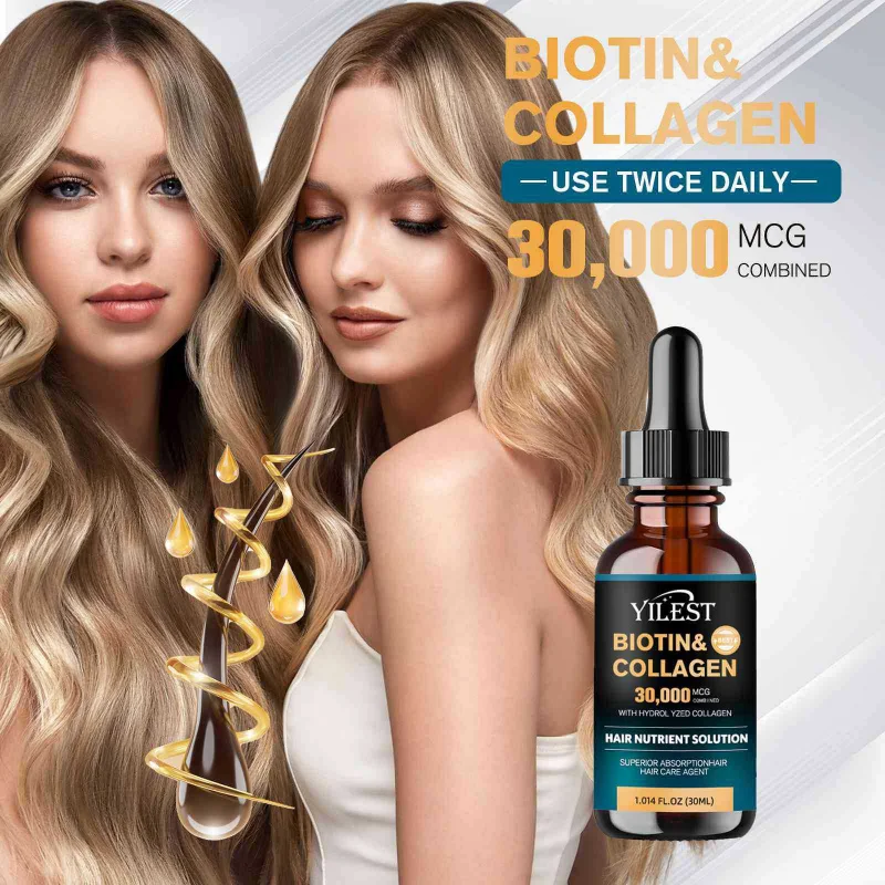 

Biotin Collagen Hair Care Essential Oil Repairs Split Ends Improves Hair Quality Nourishes Moisturizes Shiny Hair