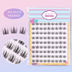 Cluster Self Adhesive No Glue Needed Eyelashes Manga Lashes High Capacity Reusable Individual Lashes Makeup Tools Cils DIY Lash