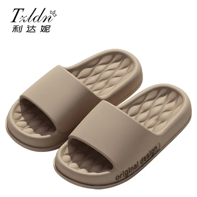 

Мужские дышащие мягкие сандалии из ЭВА - нескользящие домашние тапочки на толстой подошве для лета в помещении и на открытом воздухе